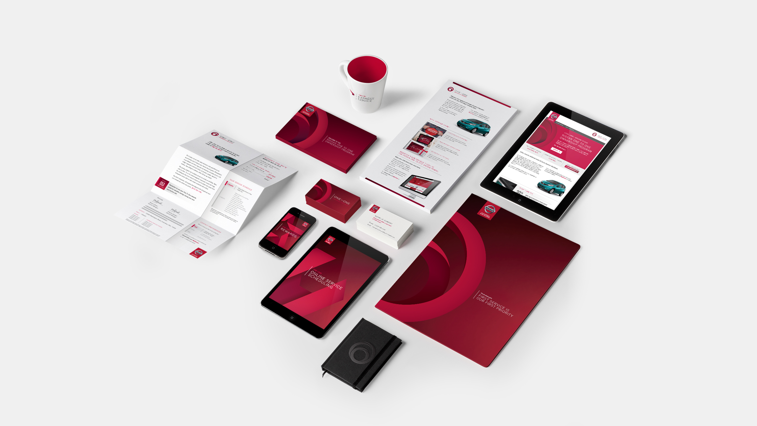 Nissan One to One Brand stationery by Adrian Cooper