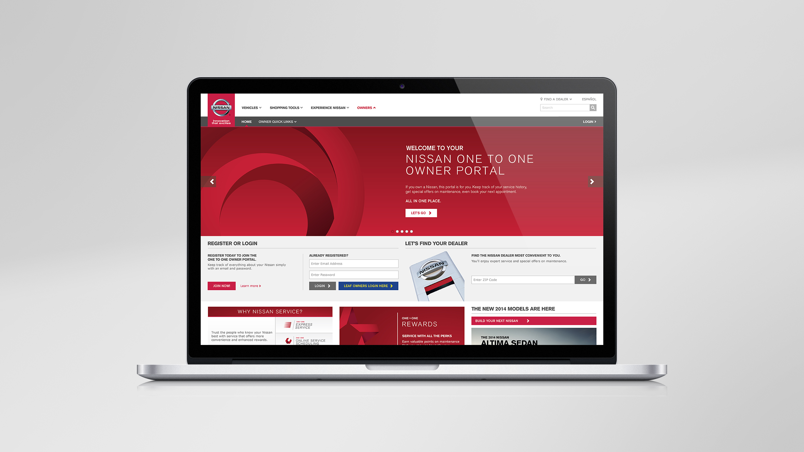 Nissan One to One Website concept by Adrian Cooper