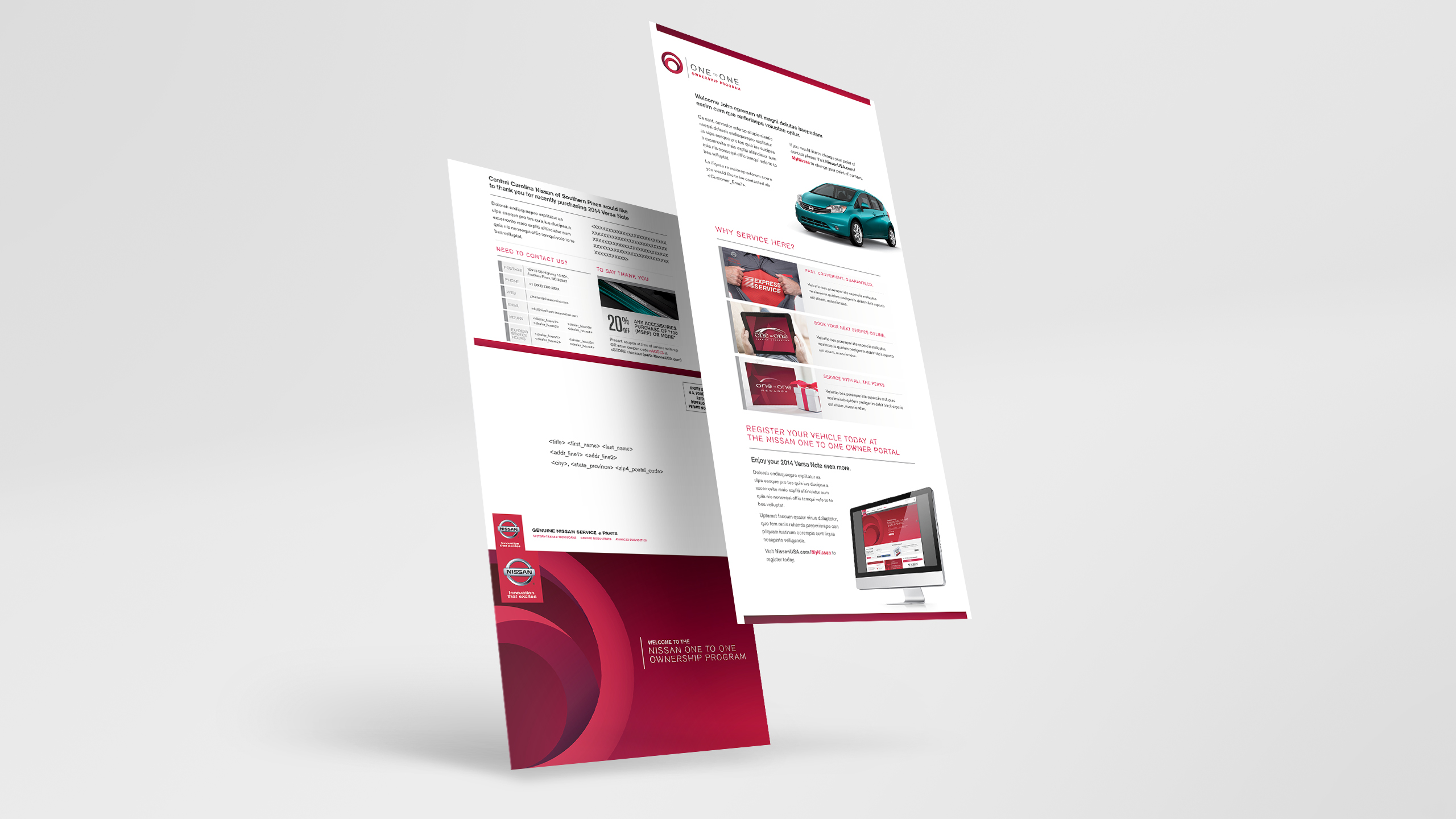 Nissan One to One Welcome Mailer by Adrian Cooper