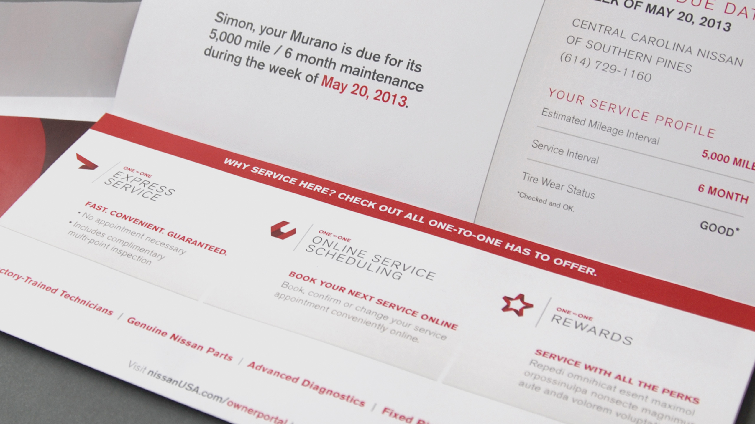 Nissan One to One Welcome Mailer by Adrian Cooper