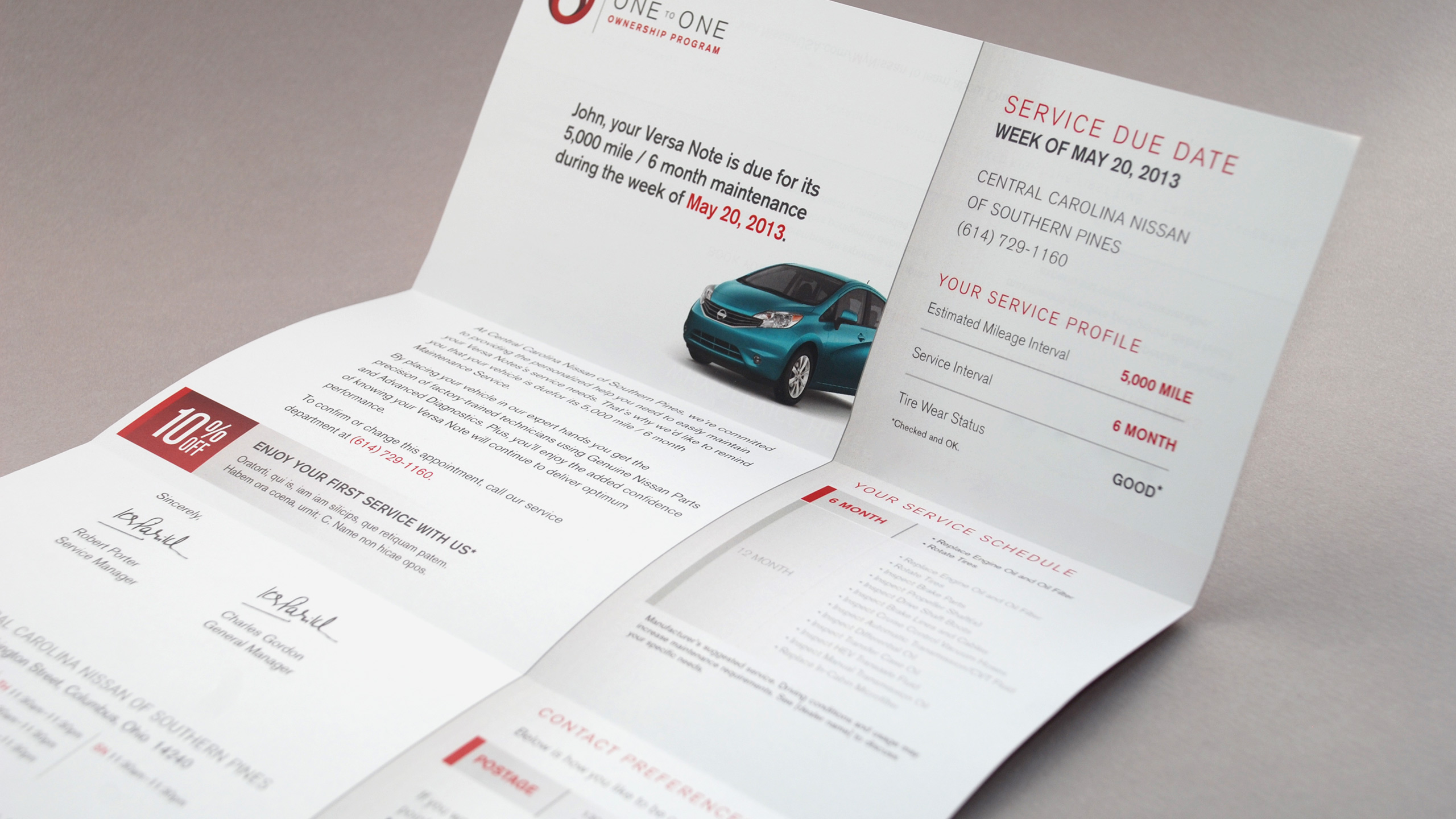 Nissan One to One Welcome Mailer by Adrian Cooper