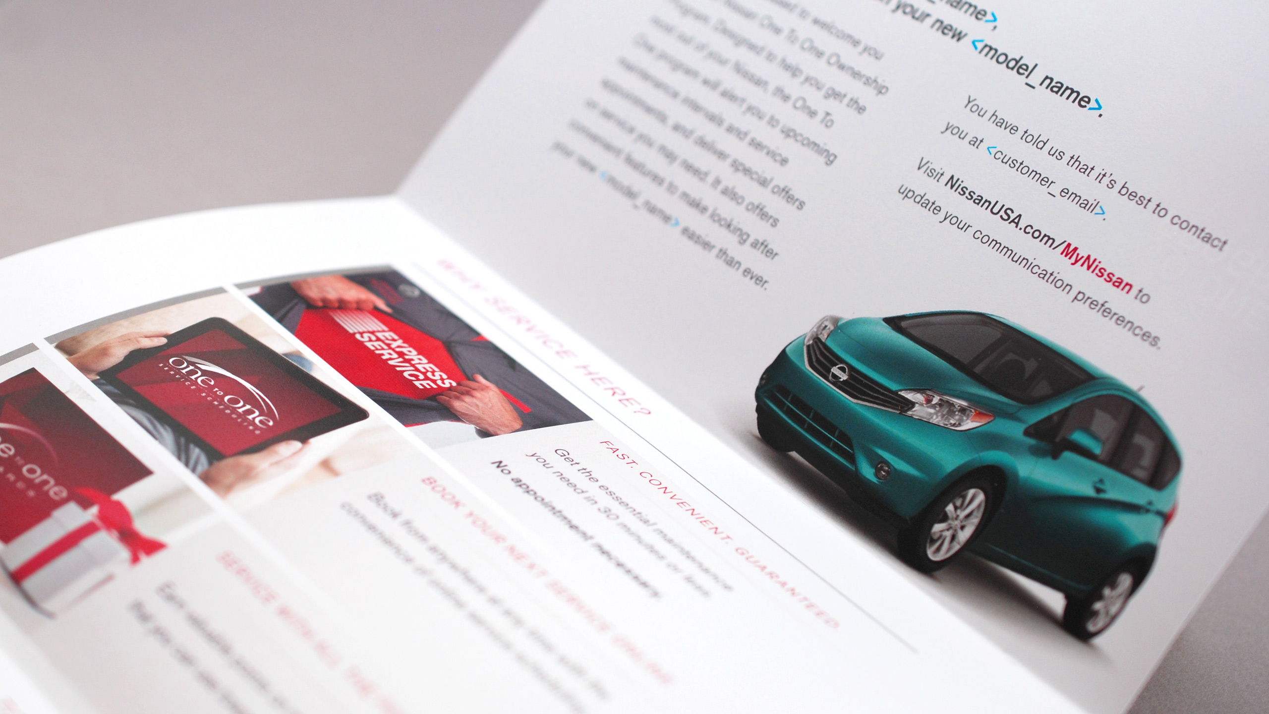 Nissan One to One Welcome Mailer by Adrian Cooper