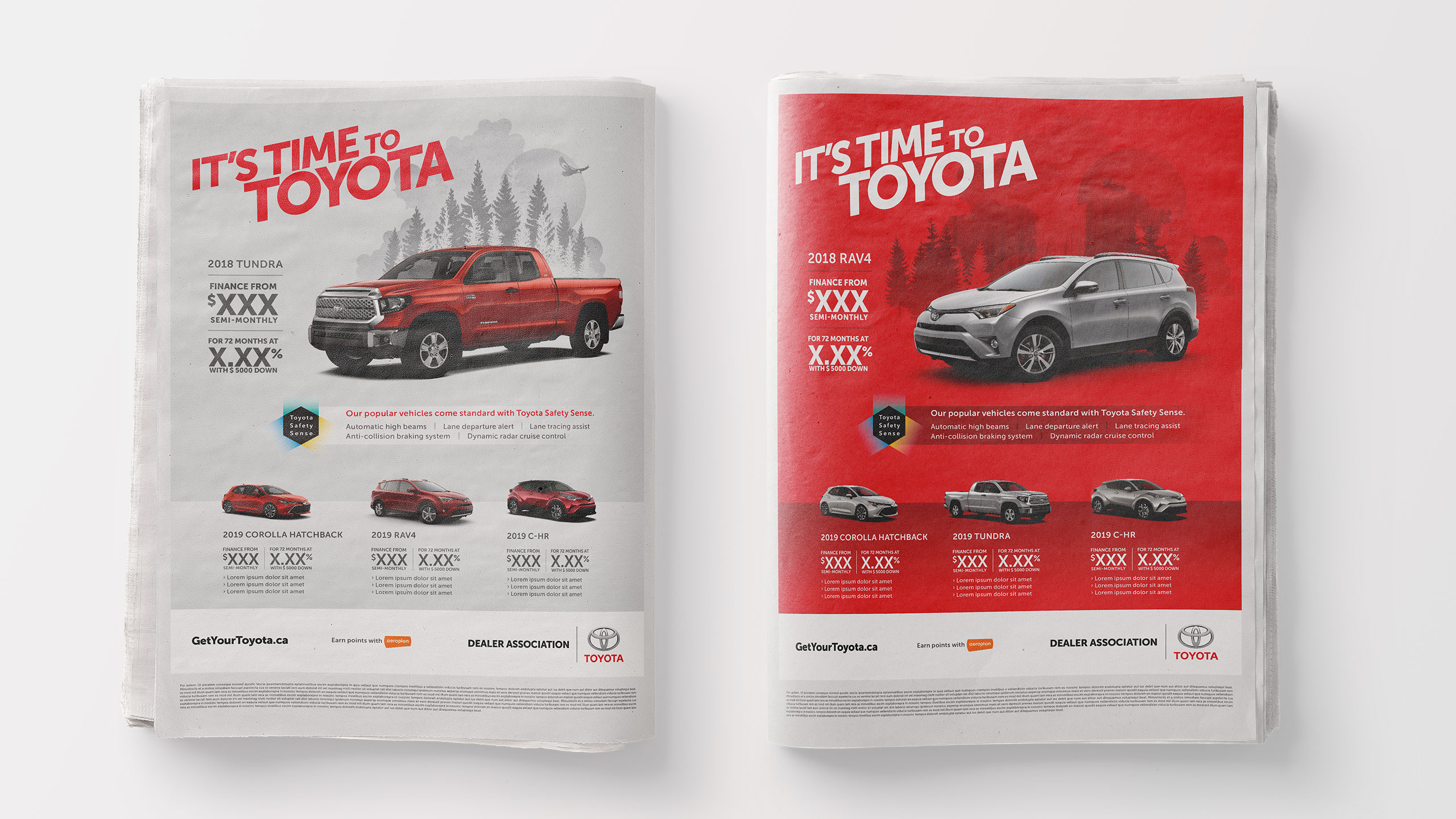 Print Art Direction for Toyota by The Coopers