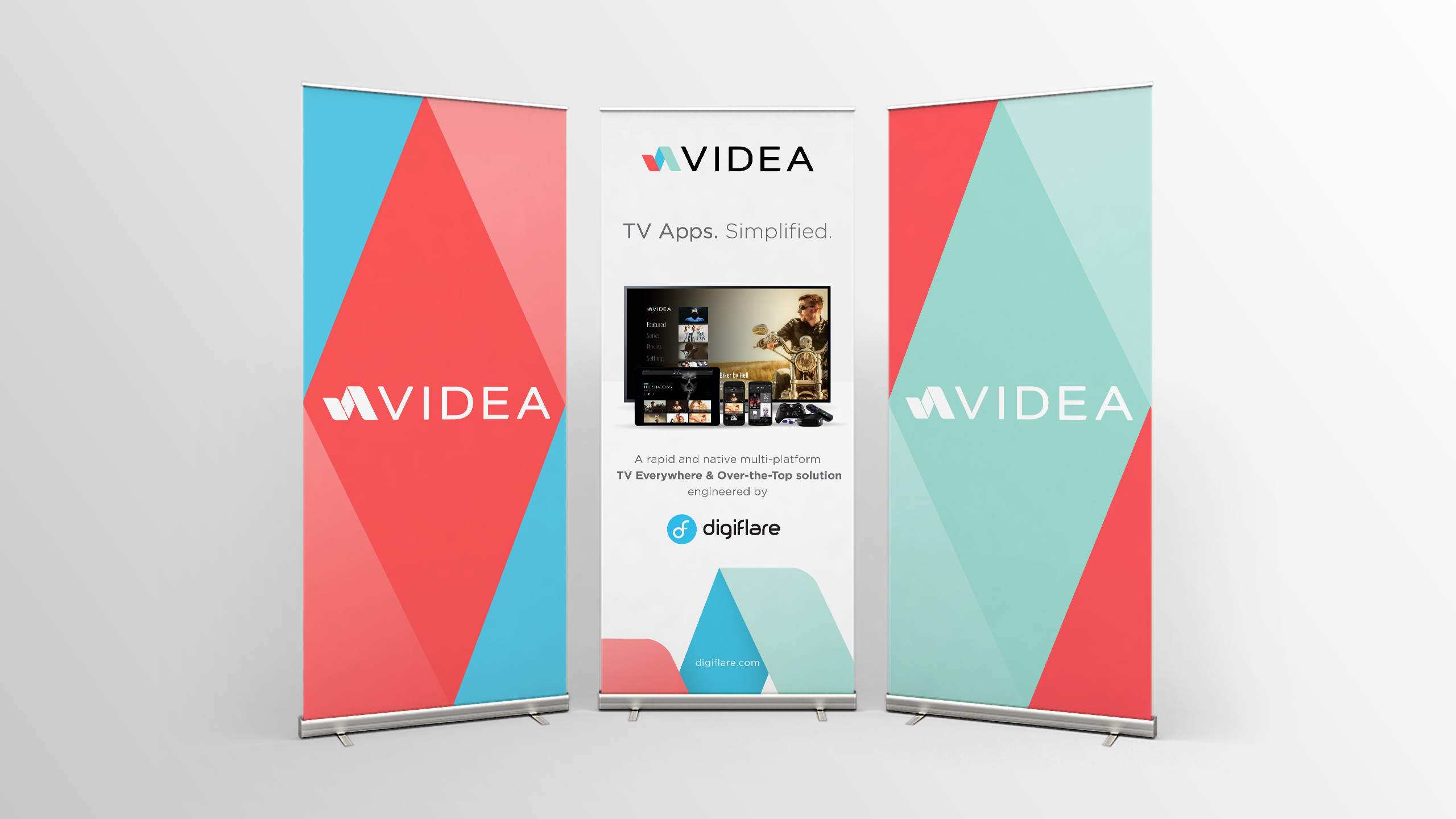 Banner stand for Videa by The Coopers