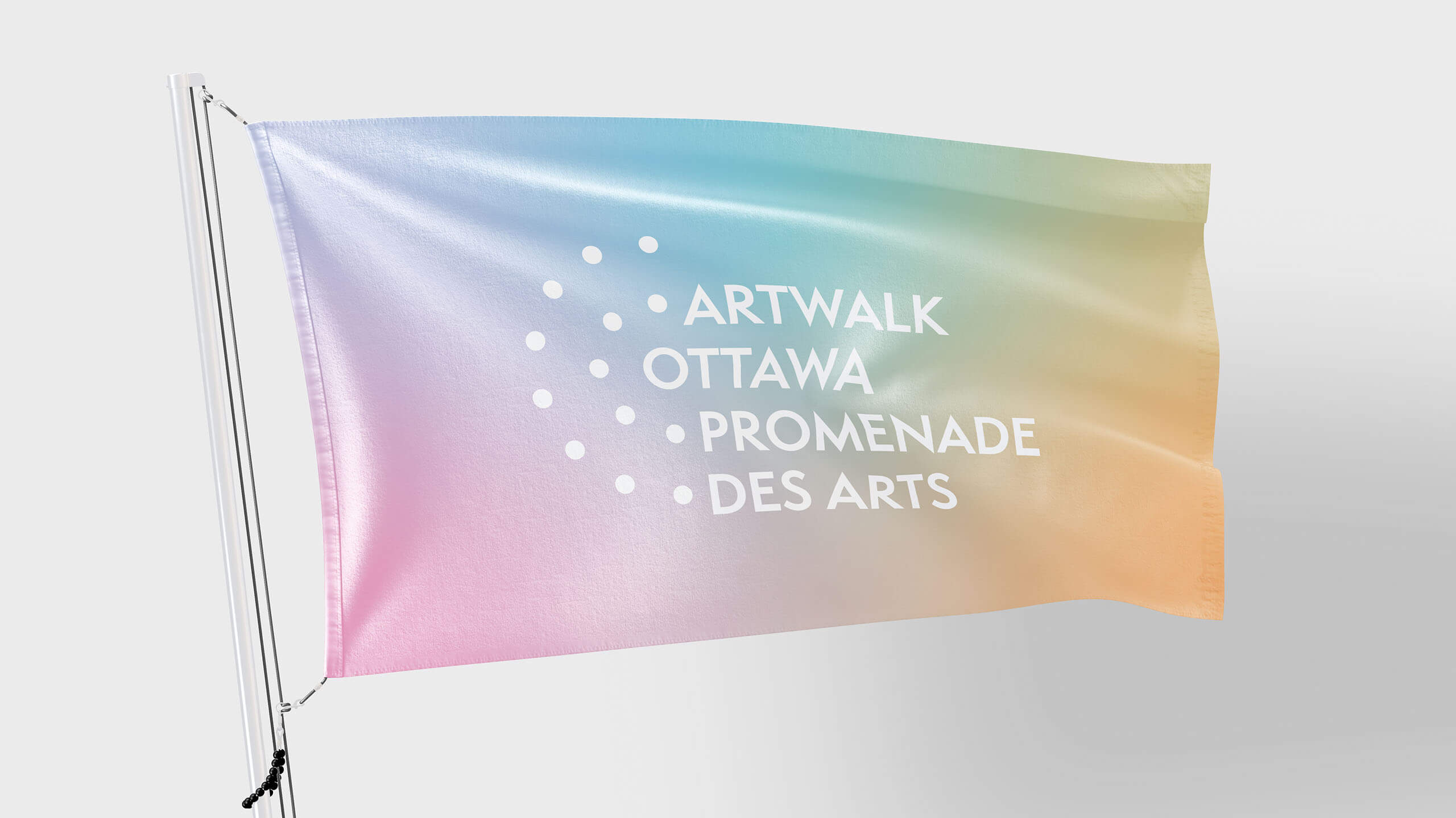Artwalk Ottawa Promenade des Arts flag by The Coopers