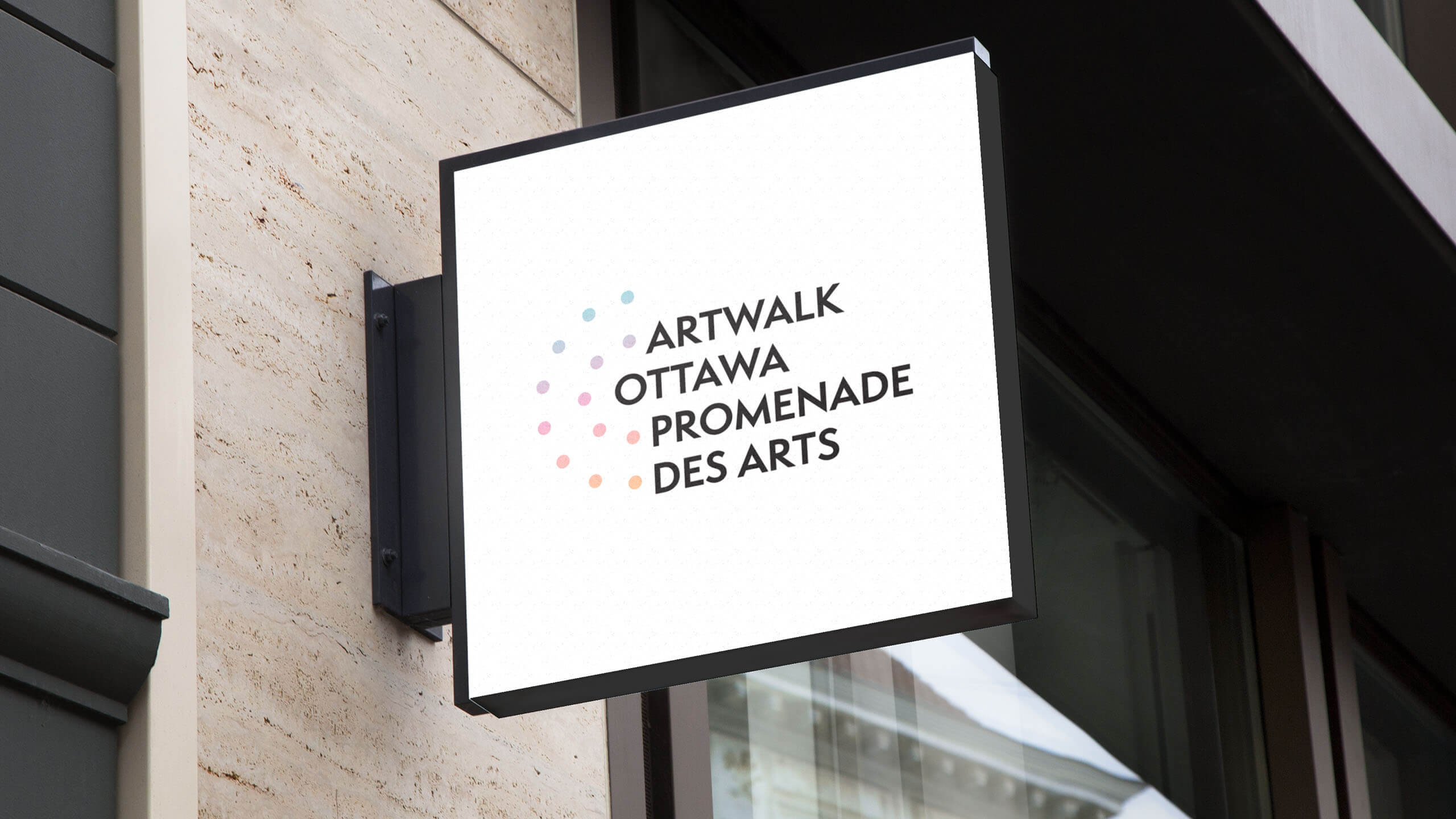 Artwalk Ottawa Promenade des Arts signage by The Coopers