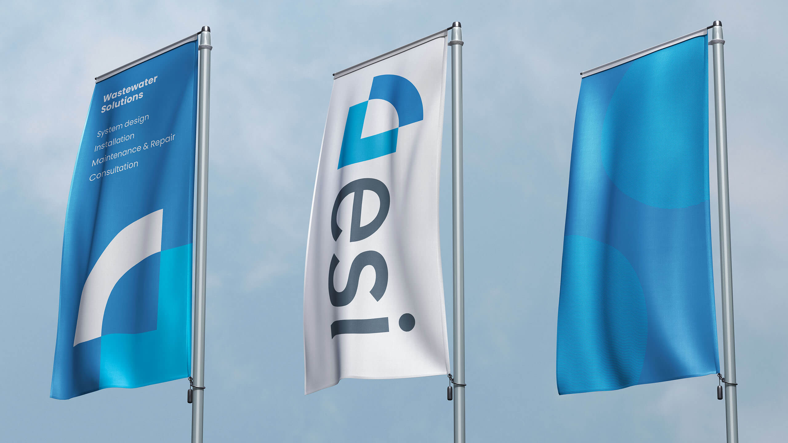 ESI Group flag banners design by The Coopers